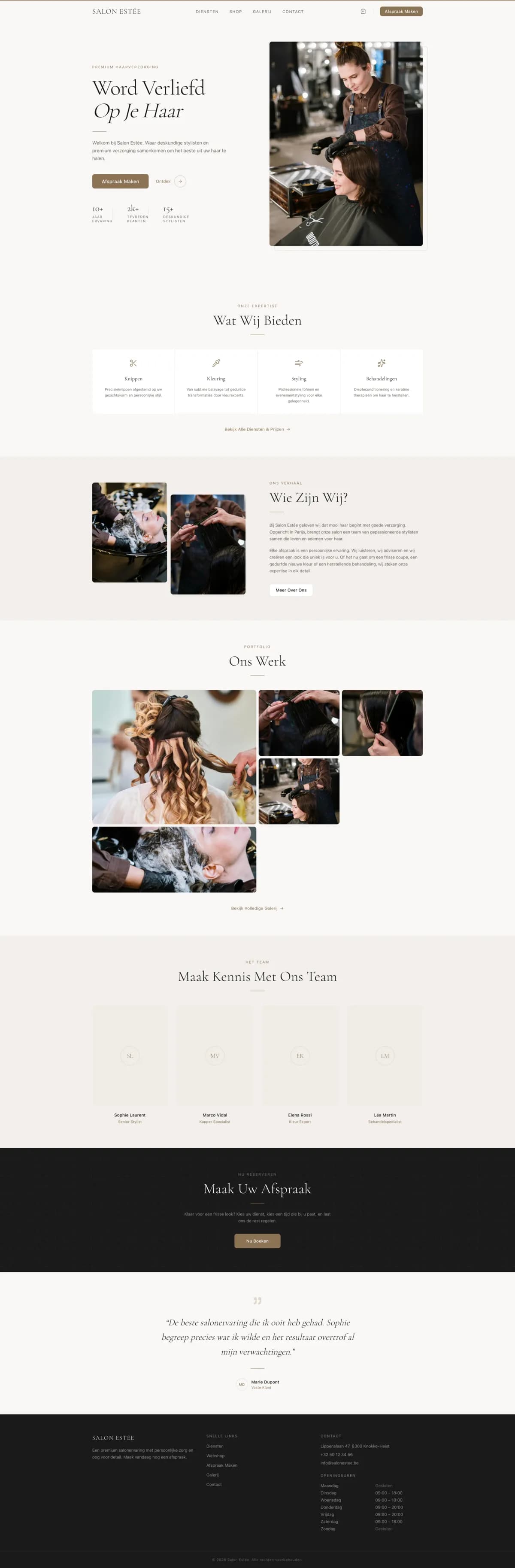 Salon Estée — Home page